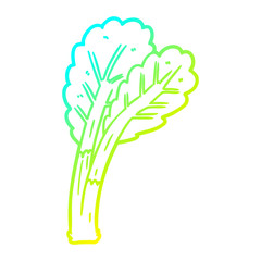 cold gradient line drawing cartoon rhubarb
