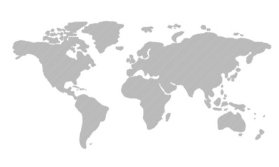 ストライプで描かれた世界地図