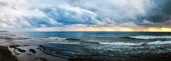 sunset over the sea