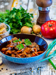 beef stew in wine sauce