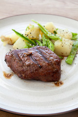 Steak and Potato Salad with Snap Peas