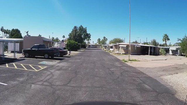 Driving Through Mobile Home Park