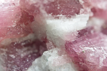 Pink background from nature crystals, rhodochrosite is manganese carbonate mineral.  Macro
