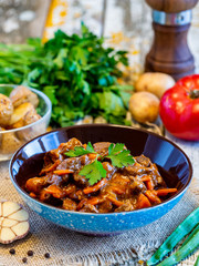 beef stew in wine sauce