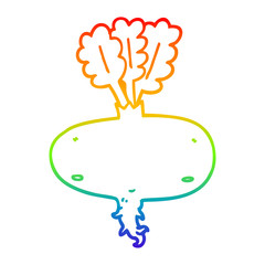 rainbow gradient line drawing cartoon beetroot