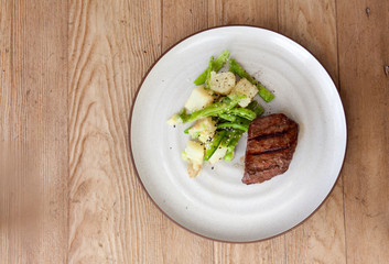 Grilled Steak with Snap Pea and Potatoes