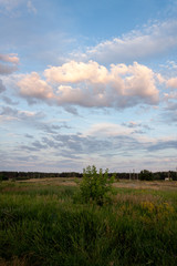 Clouds on a blue sky on a Sunny day
