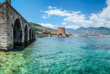 Naklejka premium View of Alanya Kızılkule