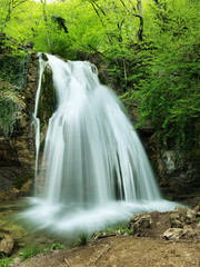 Fototapeta na wymiar Natural Spring Waterfall