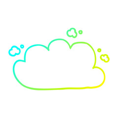 cold gradient line drawing cartoon white cloud