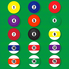 Billiards balls vector