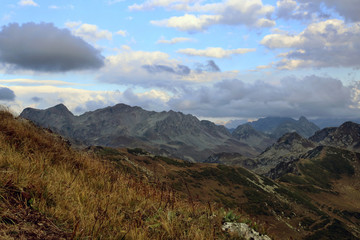 Valley of the Seven Lakes in the Caucasus Mountains.