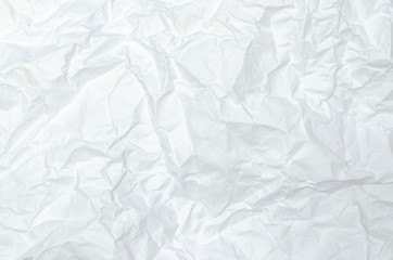White crumpled paper texture background. creased paper.