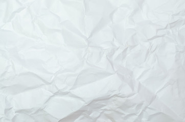 White crumpled paper texture background. creased paper.