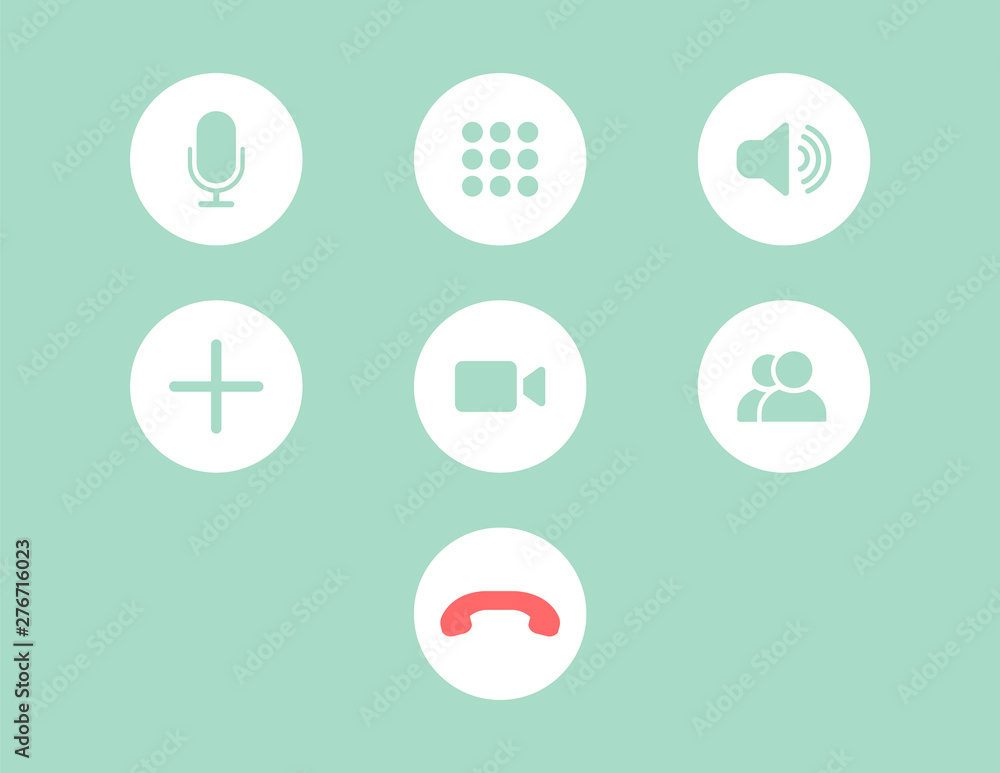 Poster mobile call buttons. vector illustration.