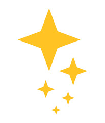 Golden shine icons. Vector illustration.