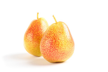 Fresh sweet pears isolated on white background