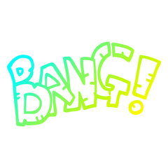 cold gradient line drawing cartoon bang symbol