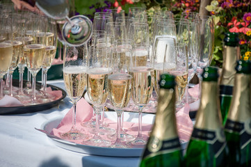 Bottles of champagne  for toast