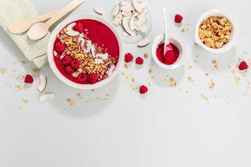 Homemade smoothie bowl made with berries