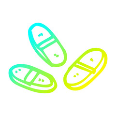 cold gradient line drawing cartoon tablets