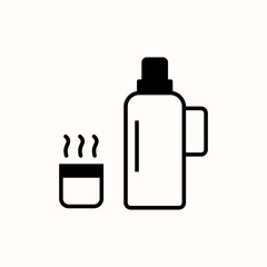 thermos bottle and cup icon