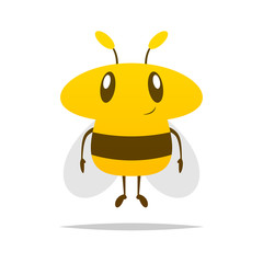 Cartoon bee vector isolated illustration