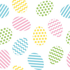 Easter eggs pattern. Seamless vector background