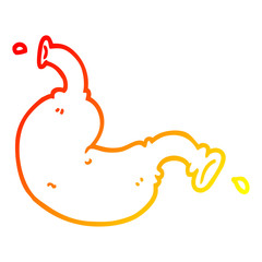 warm gradient line drawing cartoon organ