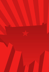 Illustration of abstract constructivism style poster.