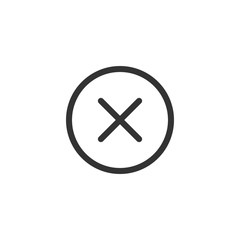 Cancel, delete, remove icon. Vector illustration, flat design.