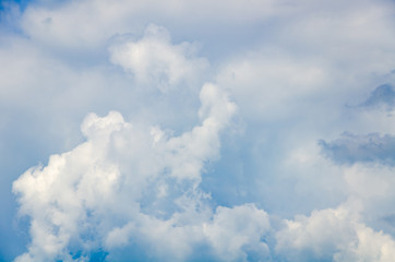 Dramatic sky background with gray clouds