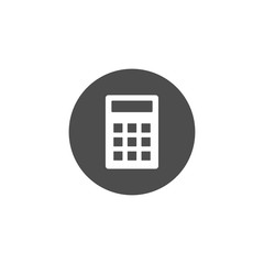 Business, calculator icon. Vector illustration, flat design.