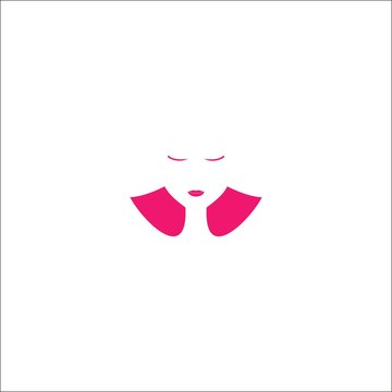  simple vector image of a woman