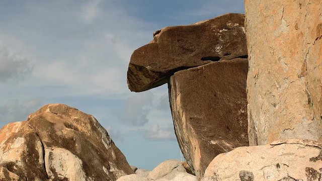 Small Caribbean island with rocks on the beach, virgin gorda