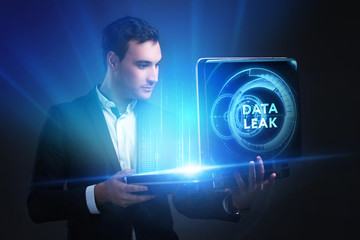 The concept of business, technology, the Internet and the network. A young entrepreneur working on...