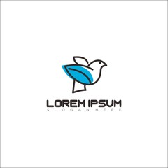 Simple vector bird logo design