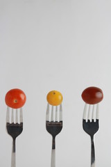 Three varieties of cherry tomatoes