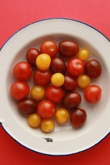 Three varieties of cherry tomatoes