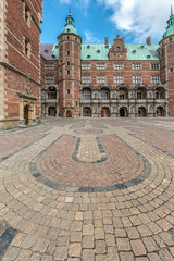 Fototapeta na wymiar Frederiksborg Castle Cobblestone Pattern