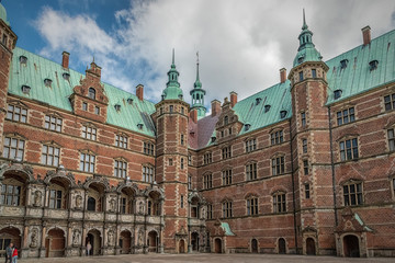 Fototapeta na wymiar Frederiksborg Castle Courtyard Facade