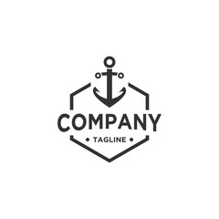 Anchor Logo Design Vector