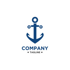 Anchor Logo Design Vector