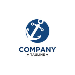 Anchor Logo Design Vector