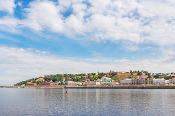 Fototapeta na wymiar View of the city of Nizhny Novgorod from the river, Russia