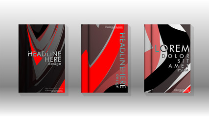 Abstract cover with wave elements. book design concept. Futuristic business layout.