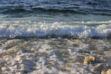 waves on shore of the sea