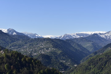 panoramic view of the mountains