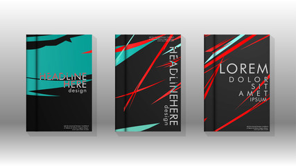 Cover book with a geometric design background