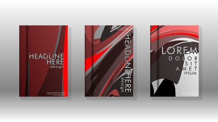 Abstract cover with wave elements. book design concept. Futuristic business layout.